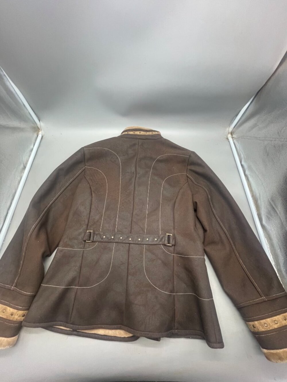 kristen blake women's jacket brown collar zip embellished polyester medium READ - Picture 5 of 11